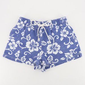Urban Outfitters Out from Under Y2K Style Blue Hawaiian Floral Sweat Shorts Sz M